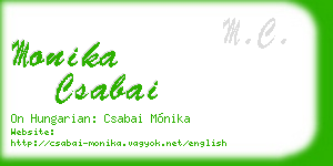 monika csabai business card