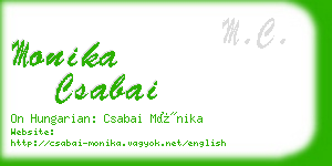 monika csabai business card